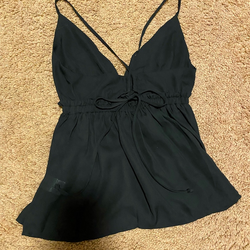 Black flowy tank top